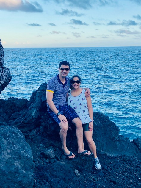 By the black pebble beach 